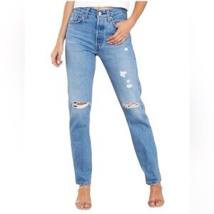 Levi’s 501 Original Fit Button Fly Distressed Jeans size 29x30, EUC